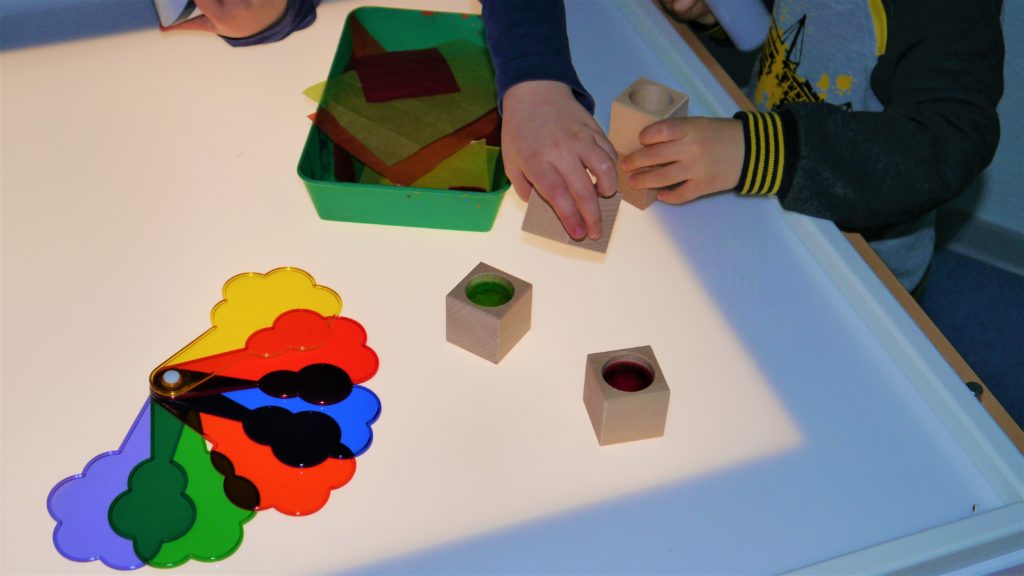 Experimente auf dem Leuchtrahmen