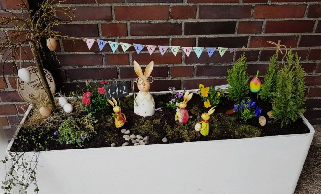 Hasenschule im Pflanzkübel
